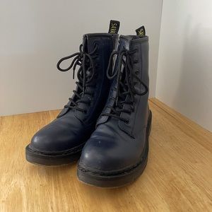 Vegan leather combat boots